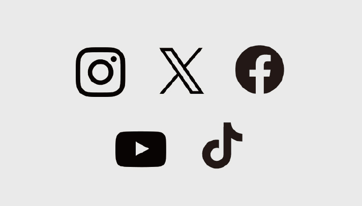 SNS運用（X、Instagram、Facebook、TikTok、Youtube）